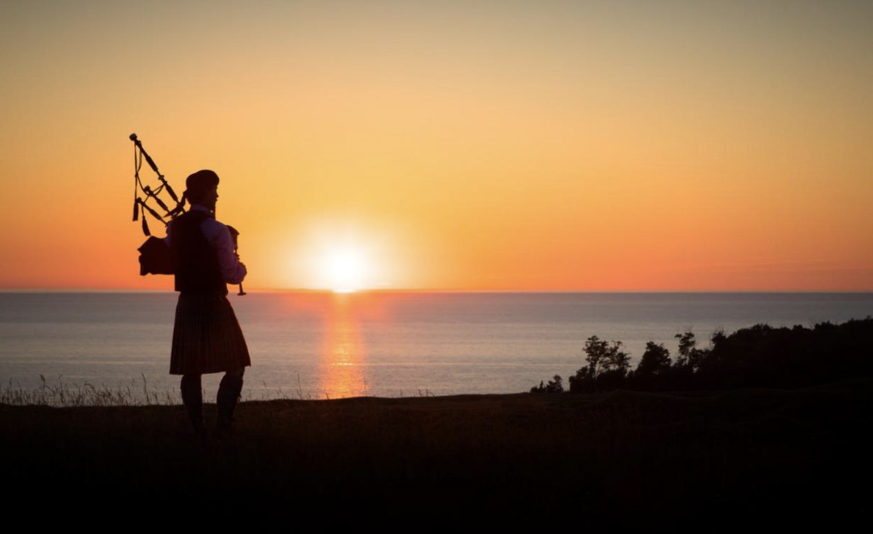 Piper at sunset over Lake Michigan