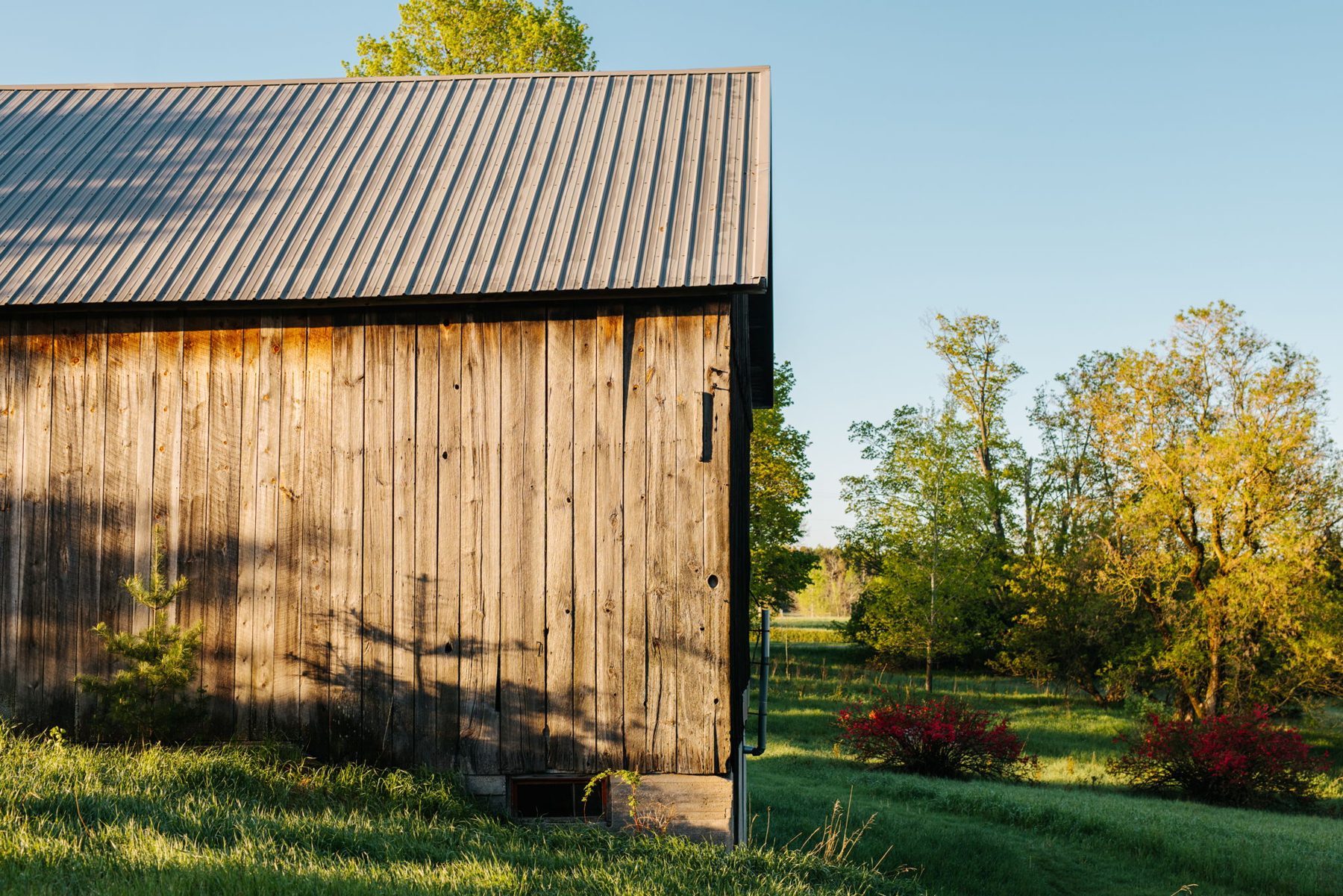 The historic barn on the property