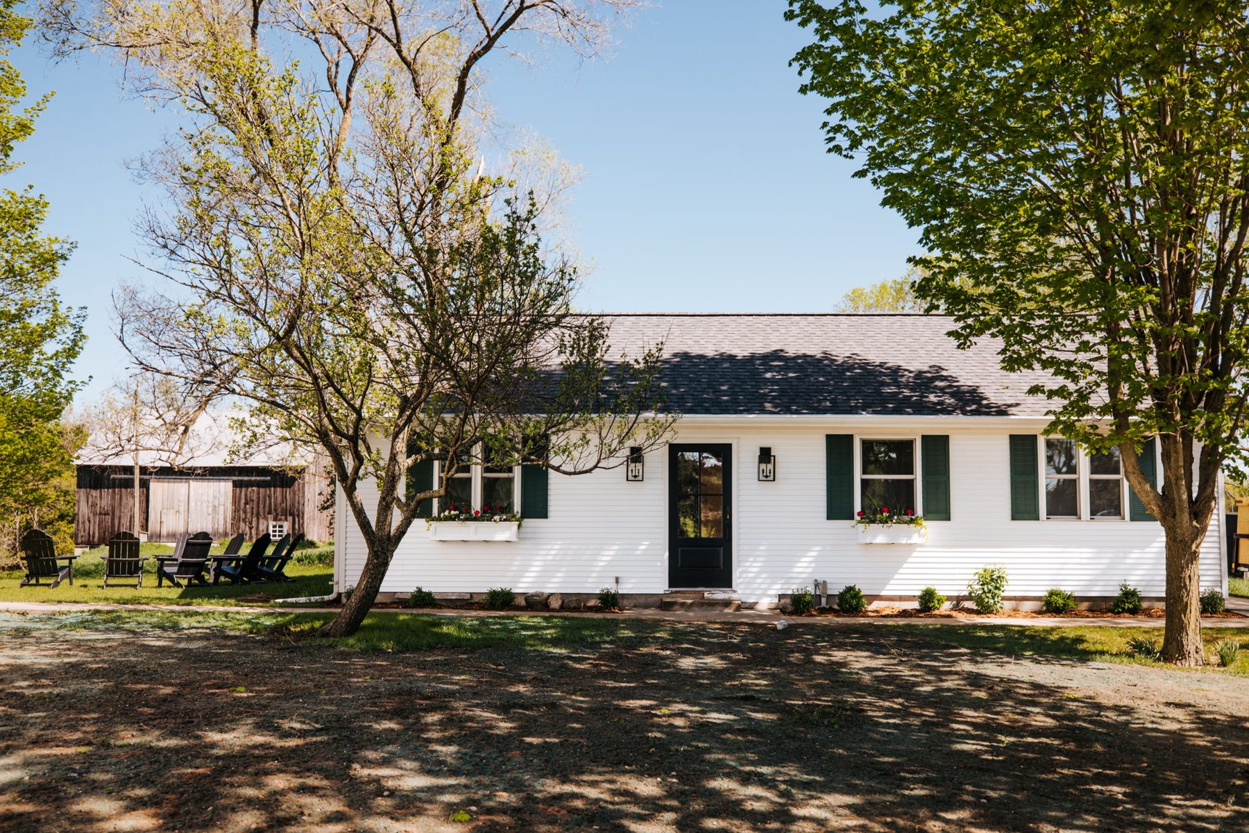 The bunkhouse and barn